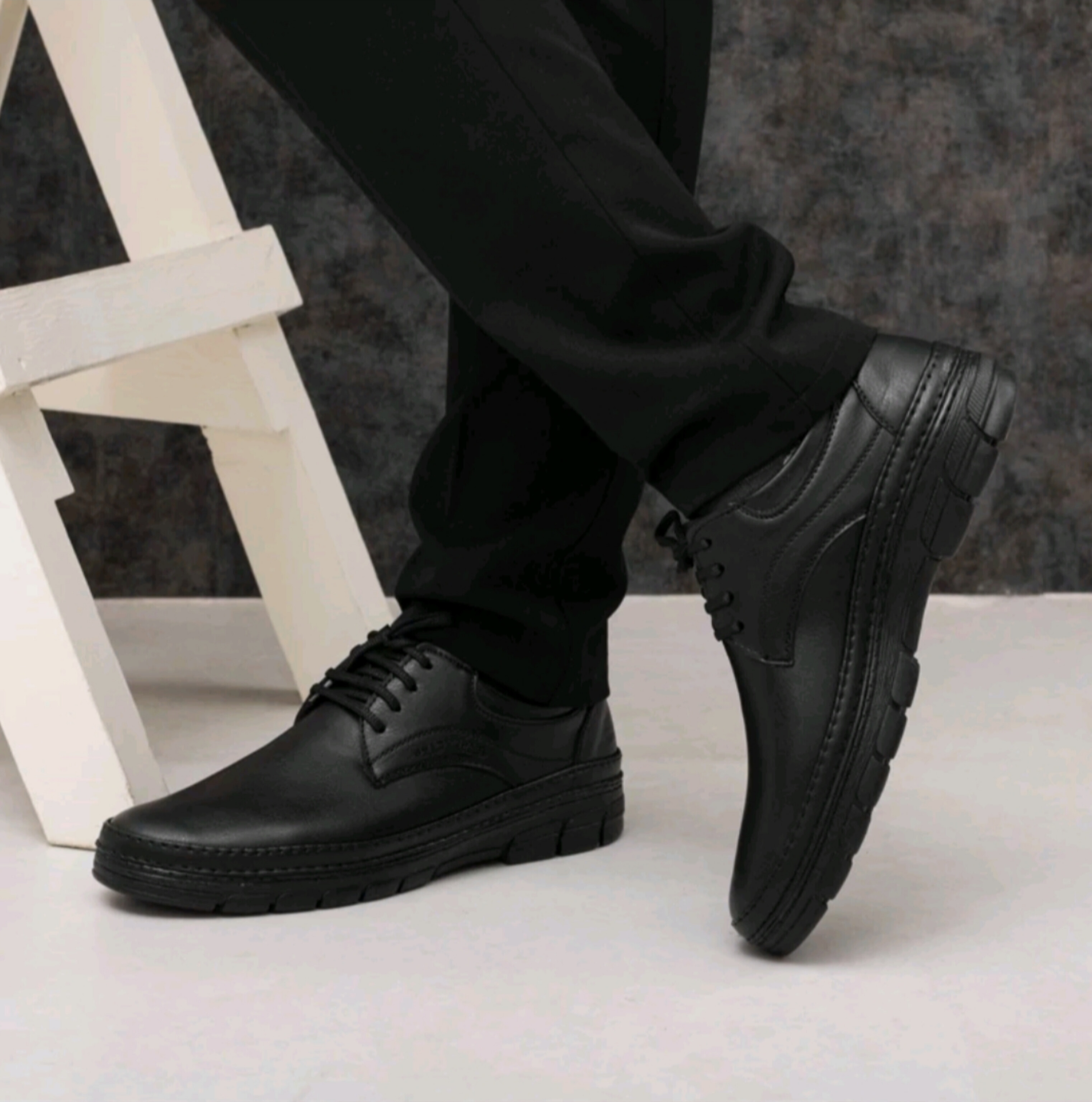 کفش روز مره مردانه بندی مدل sabllan  رنگ مشکی