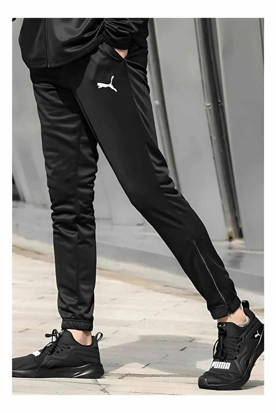 شلوار مردانه  مشکی دمپا ساده  جیب دار سایز لارج تا پنج ایکس