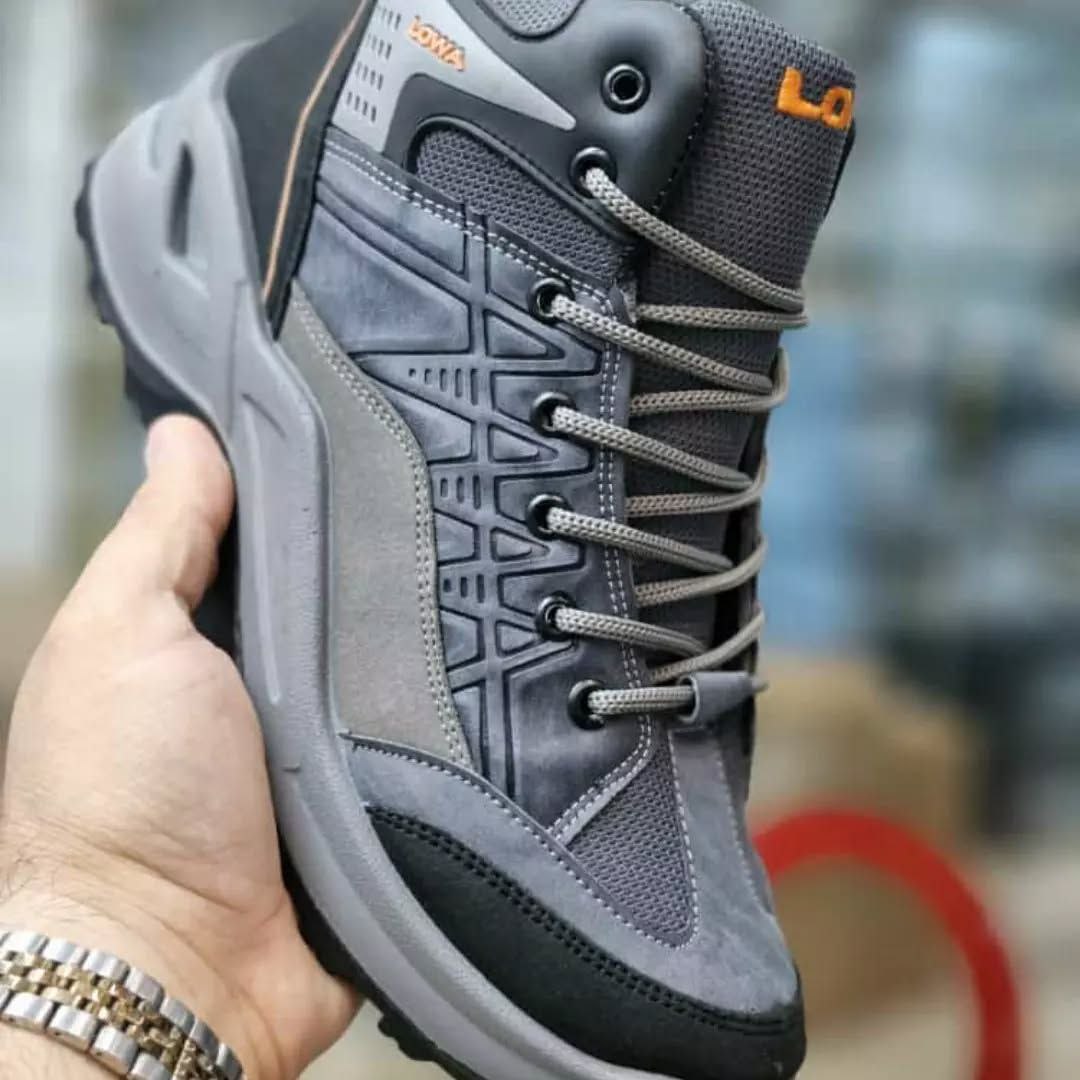 کفش کوهنوردی  مردانه  مدل Lowa  رنگ طوسی