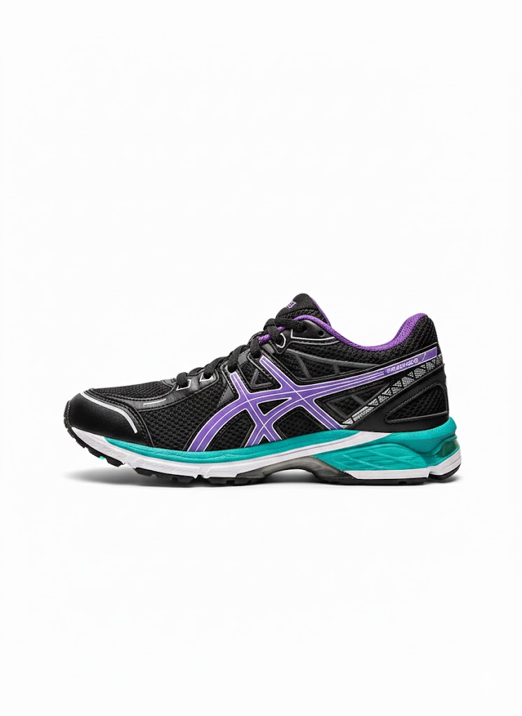 کتونی روزمره اسپرت مردانه مدل آسکیس Asics مشکی_ بنفش