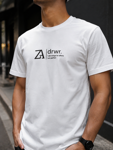 تیشرت مردانه آستین کوتاه (سری ZA | مدل drwr) یقه گرد پنبه با کیفیت در رنگ بندی