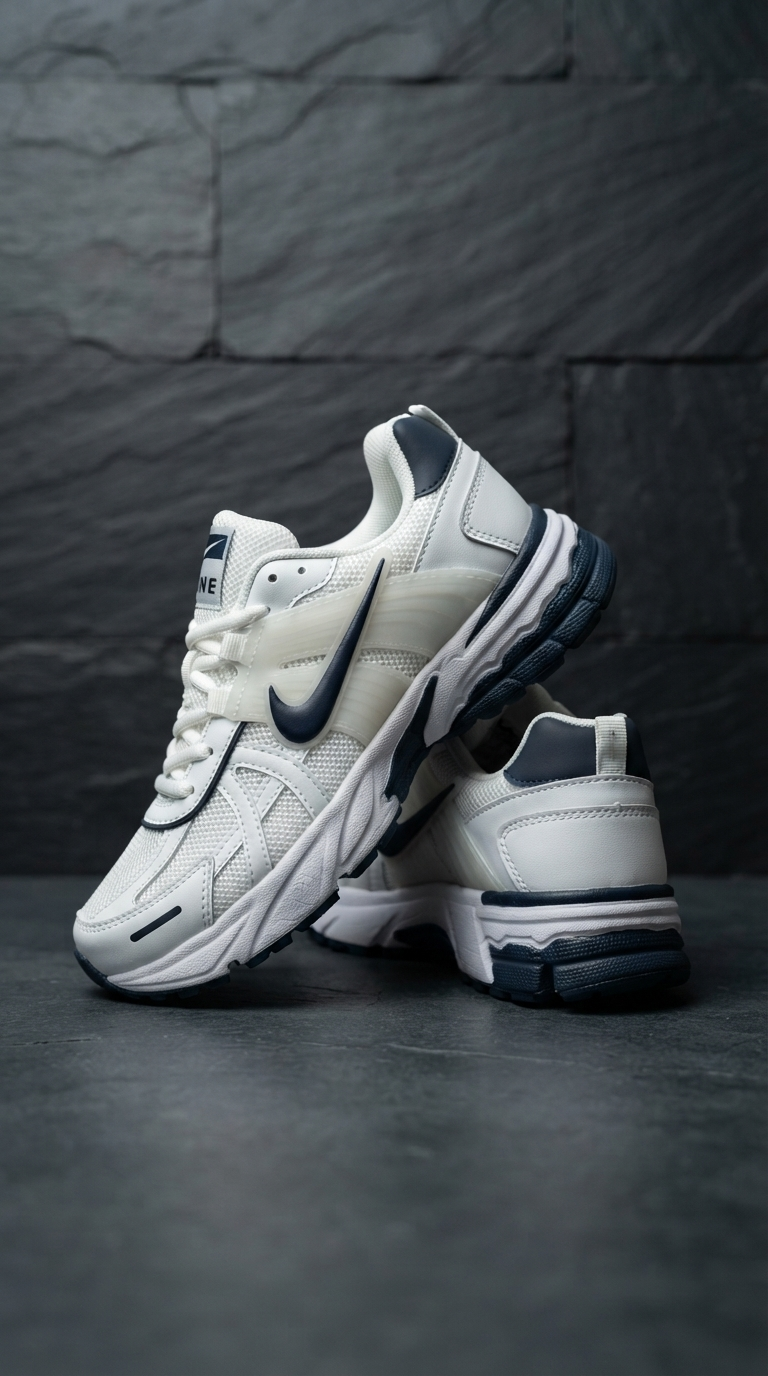 کفش کتانی مردانه نایک وی تو کی NIKE V2K سفید سرمه ای