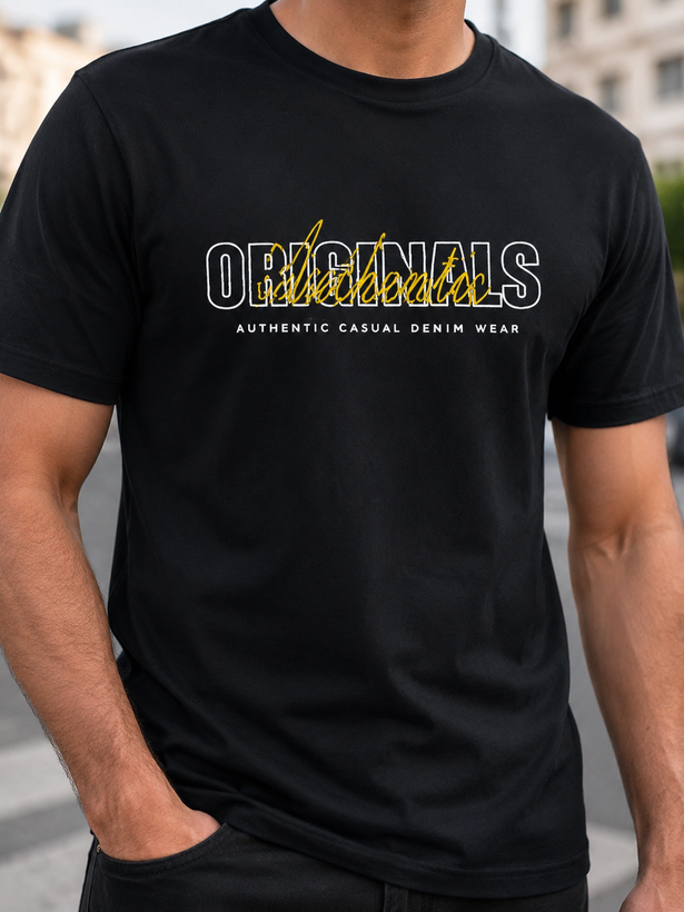تیشرت یقه گرد مردانه سوپر پنبه  طرح ORIGINALS رنگبندی متنوع
