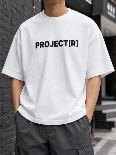 تیشرت باکسی مردانه پارچه ۲ نخ مدل PROJECT رنگبندی متنوع