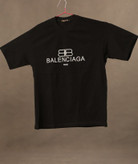 تیشرت مردانه مشکی طرح Balenciaga paris قوراه باکسی پارچه ماکان با کیفیت