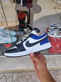 کتونی بسکتبال مردانه نایک ایر جردن 1 مشکی آبی (Air Jordan 1 Low)