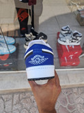 کتونی بسکتبال مردانه نایک ایر جردن 1 مشکی آبی (Air Jordan 1 Low)