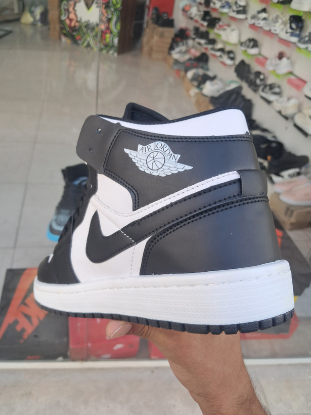 کفش بسکتبال نایک مدل JORDAN 1 ساقدارمردانه مشکی سفید