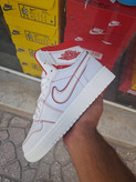 کفش بسکتبال نایک مدل JORDAN 1 ساقدار سفید قرمز رد فانتوم ۳۷ تا ۴۴