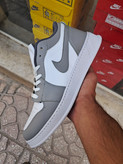 کتونی بسکتبال نایکی مردانه جردن ۱ ساق کوتاه طوسی سفید - Nike Air Jordan 1 Low