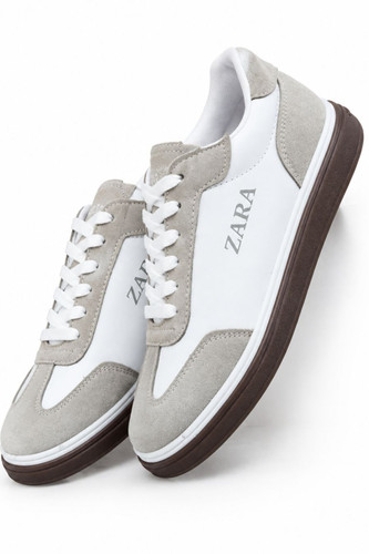 کفش کتونی ونس اسپرت سفید طوسی ZARA سایز 37 تا 40
