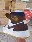 کفش بسکتبال نایکی دخترانه ایر جردن ۱ ساقدار کرم قهوه ای Nike Air Jordan