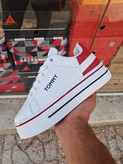کتانی ونس زنانه سفید قرمز تامی TOMMY