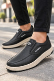 کفش مجلسی اداری مردانه مدل TOYOTA مشکی چرم مصنوعی
