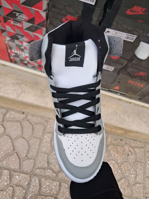 کفش بسکتبال نایک مدل JORDAN 1 ساقدارمردانه طوسی مشکی