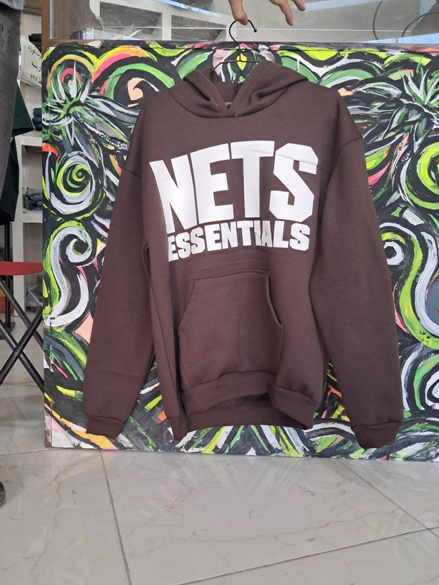 هودی اسپرت مردانه تو کرکی گرم بالا سفت بافت رنگبندی جذاب طرح NETS